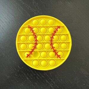 3/$12 💥♻ EUC Pop It | Yellow Round Softball | Autism Fidget Sensory Toy | 4638